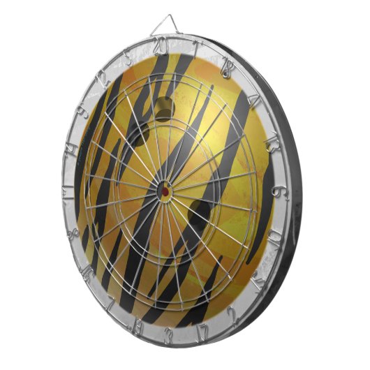 Bowling Ball Tiger Yellow Dartbord (Voorkant Rechts)