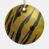 Bowling Ball Tiger Yellow Keramisch Ornament (Voorkant)