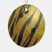 Bowling Ball Tiger Yellow Keramisch Ornament (Links)