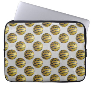 Bowling Ball Tiger Yellow Laptop Sleeve