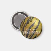 Bowling Ball Tiger Yellow Magneet (Voorkant / Achterkant)
