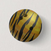Bowling Ball Tiger Yellow Ronde Button 3,2 Cm (Voorkant)