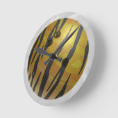 Bowling Ball Tiger Yellow Ronde Klok (Hoek)