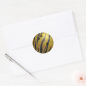 Bowling Ball Tiger Yellow Ronde Sticker (Envelop)