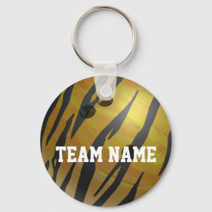 Bowling Ball Tiger Yellow Sleutelhanger