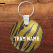 Bowling Ball Tiger Yellow Sleutelhanger (Voorkant)