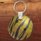 Bowling Ball Tiger Yellow Sleutelhanger (Voorkant)