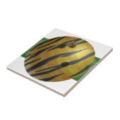 Bowling Ball Tiger Yellow Tegeltje (Zijkant)