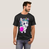 Bowling Ball Unicorn Bowling Team Strike Bowler Bo T-shirt (Voorkant volledig)