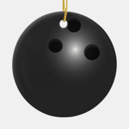 Bowling Ball-versiering Keramisch Ornament (Voorkant)