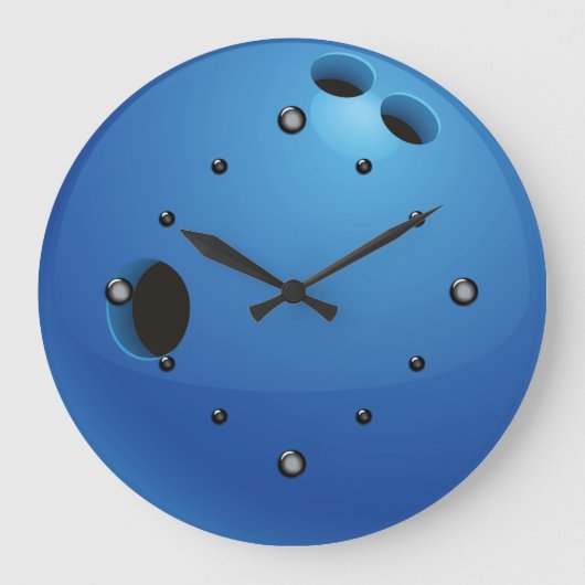 Bowling Ball Wall Clock Grote Klok (Voorkant)