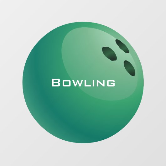 Bowling Ball Window Cling Raamsticker (Vel)