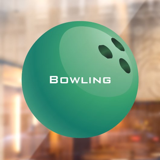 Bowling Ball Window Cling Raamsticker (Vel 2)