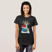 Bowling Ball Xmas Lighting Santa Hat Bowling Ball  T-shirt (Voorkant volledig)