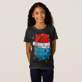 Bowling Ball Xmas verlichtings-kerstbal T-shirt (Voorkant volledig)