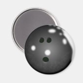 Bowling Ball (zwart) Magneet (Voorkant / Achterkant)