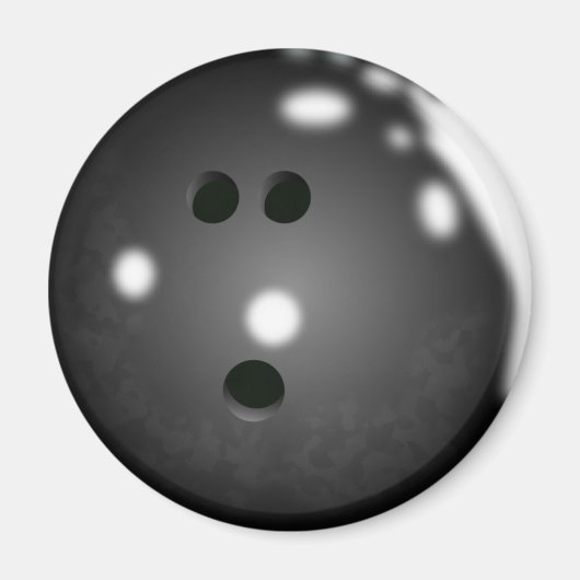 Bowling Ball (zwart) Magneet (Voorkant)