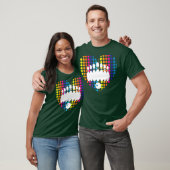 Bowling ballen schattig hart bowlers disco bowling t-shirt (Unisex)