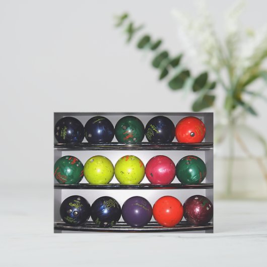 Bowling Balls Briefkaart (Staand voorkant)