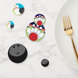 Bowling Balls en Bowling Pins Confetti