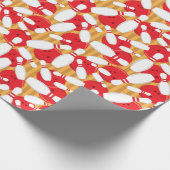 Bowling Balls en Pins Ten Pin Bowling Party Cadeaupapier (Hoek)