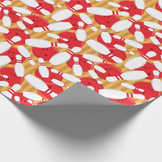 Bowling Balls en Pins Ten Pin Bowling Party Cadeaupapier (Hoek)