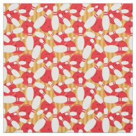 Bowling Balls en White Bowling Pins Kinder Patroon Stof