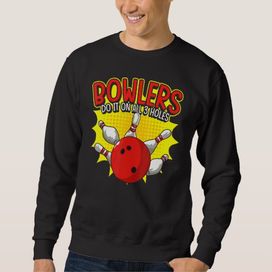 Bowling Balls Humor en Bowler Trui (Voorkant)