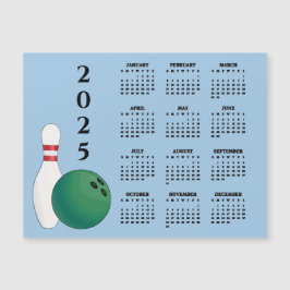 Bowling balpen 2025 kalender magnetische Kaart