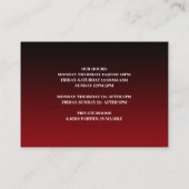 Bowling/Bar Chubby Visitekaartje (Achterkant)