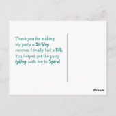 Bowling Bedankt Briefkaart (Achterkant)