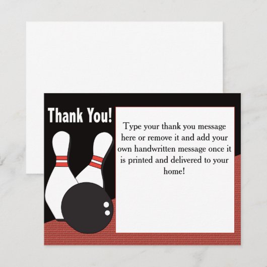 Bowling Bedankt voor iedereen! (Voorkant / Achterkant)