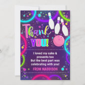 Bowling Bedankt voor je kaartje Glow Bowling Bedan Kaart (Voorkant)