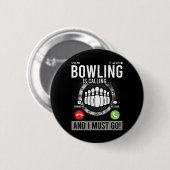 Bowling belt en ik moet gaan ronde button 5,7 cm (Voorkant /achterkant)