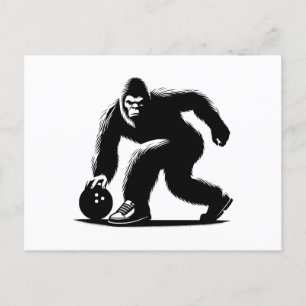 Bowling Bigfoot Feestdagenkaart