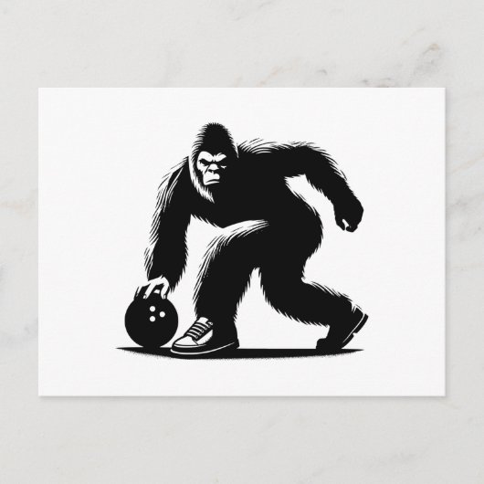 Bowling Bigfoot Feestdagenkaart (Voorkant)