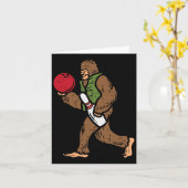 Bowling Bigfoot Funny Bowler Sasquatch Boys Kinder Kaart (Gele Bloem)