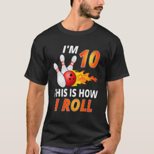 Bowling Birthday 10 jaar oude Jongen Bowler Girl K T-shirt