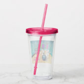 Bowling Birthday 16oz Tumbler - Meisje Acryl Drinkbeker (Achterkant)