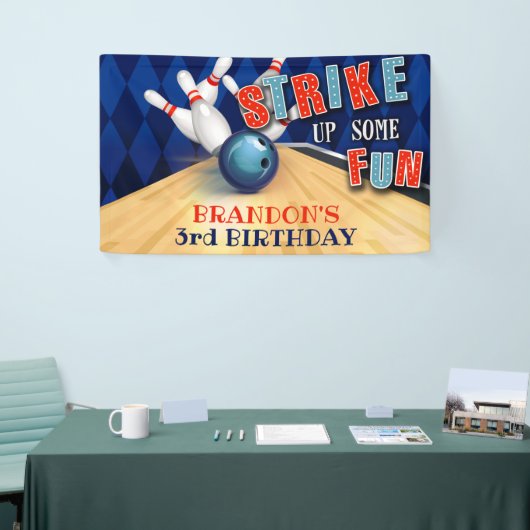 Bowling Birthday Banner - Boy (Beurs)