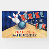 Bowling Birthday Banner - Boy (Horizontaal)