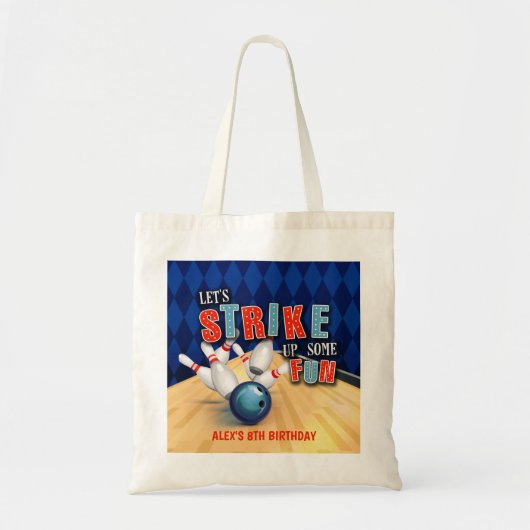 Bowling Birthday Canvas tas (Voorkant)