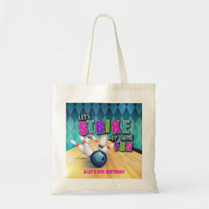 Bowling Birthday Canvas tas - Girl