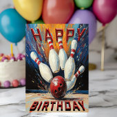 Bowling Birthday Card Kaart