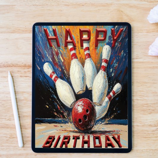 Bowling Birthday Card Kaart
