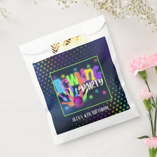 Bowling Birthday Favor Bag - Bowling Party Bedankzakje (Gezegeld)
