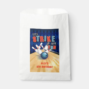Bowling Birthday Favor Bag - Boy Bedankzakje