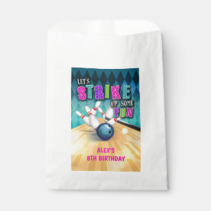 Bowling Birthday Favor Bag - Girl Bedankzakje