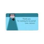 Bowling Birthday Favor Label (Voorkant)