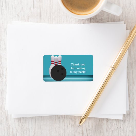 Bowling Birthday Favor Label (Insitu)